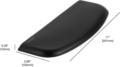 Kensington ErgoSoft Wrist Rest for Slim, Compact Keyboards, Black (K52801WW), 3.9 x 0.4 x 11.1 inches