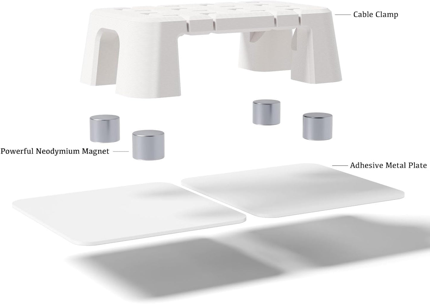 Flexible Magnetic Cable Organizer with 5-Section Link Design for Efficient Cable Management, Tidy Desk Organization, and Home/Office Use