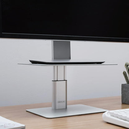 Nillkin Monitor Stand for Desk, Adjustable Height Computer Monitor Stand, Ergonomic Aluminum Computer Stand for Desktop Monitor, iMac, Studio Display XDR, Dell, HP, Lenovo, Other Screen Display, Black