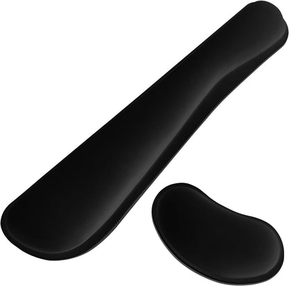 Wrist Rest for Computer Keyboard and Mouse, Ergonomic Design Wrist Support Pad for Keyboard, Soft Memory Foam Desk Pads Support Hand and Arm Easy Typing Pain Relief, 2 Piece Pad, Cream Pink