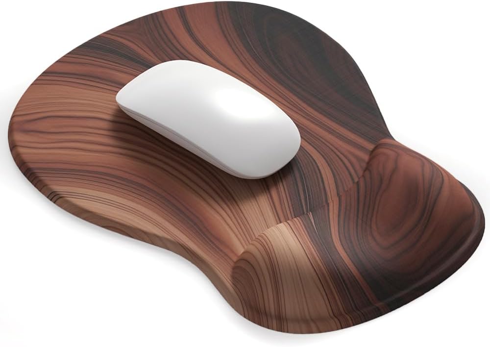 ErgoComfort Gel Wrist Rest Mouse Pad-Ergonomic Office Mousepad with Wrist Support-Non-Slip, Design Desk Accessories Mat for Home&Game Decor (09MochaSand Set)