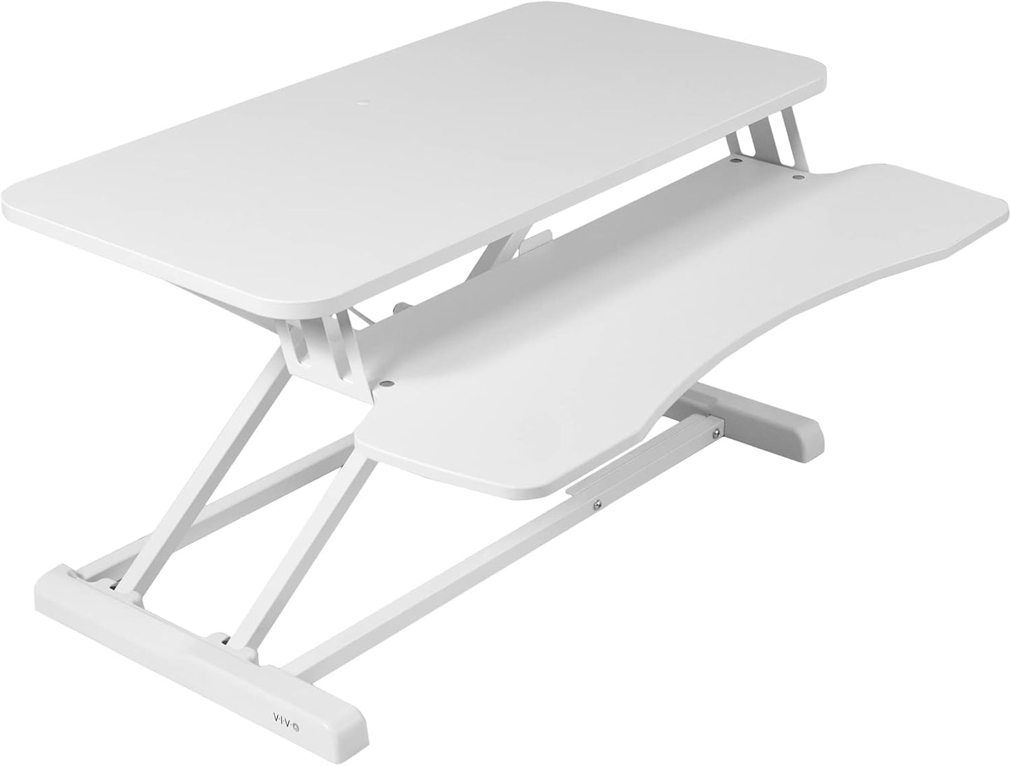 VIVO 26 inch Desk Converter, K Series, Height Adjustable Sit to Stand Riser, Dual Monitor and Laptop Workstation with Keyboard Tray, Black, DESK-V026KB