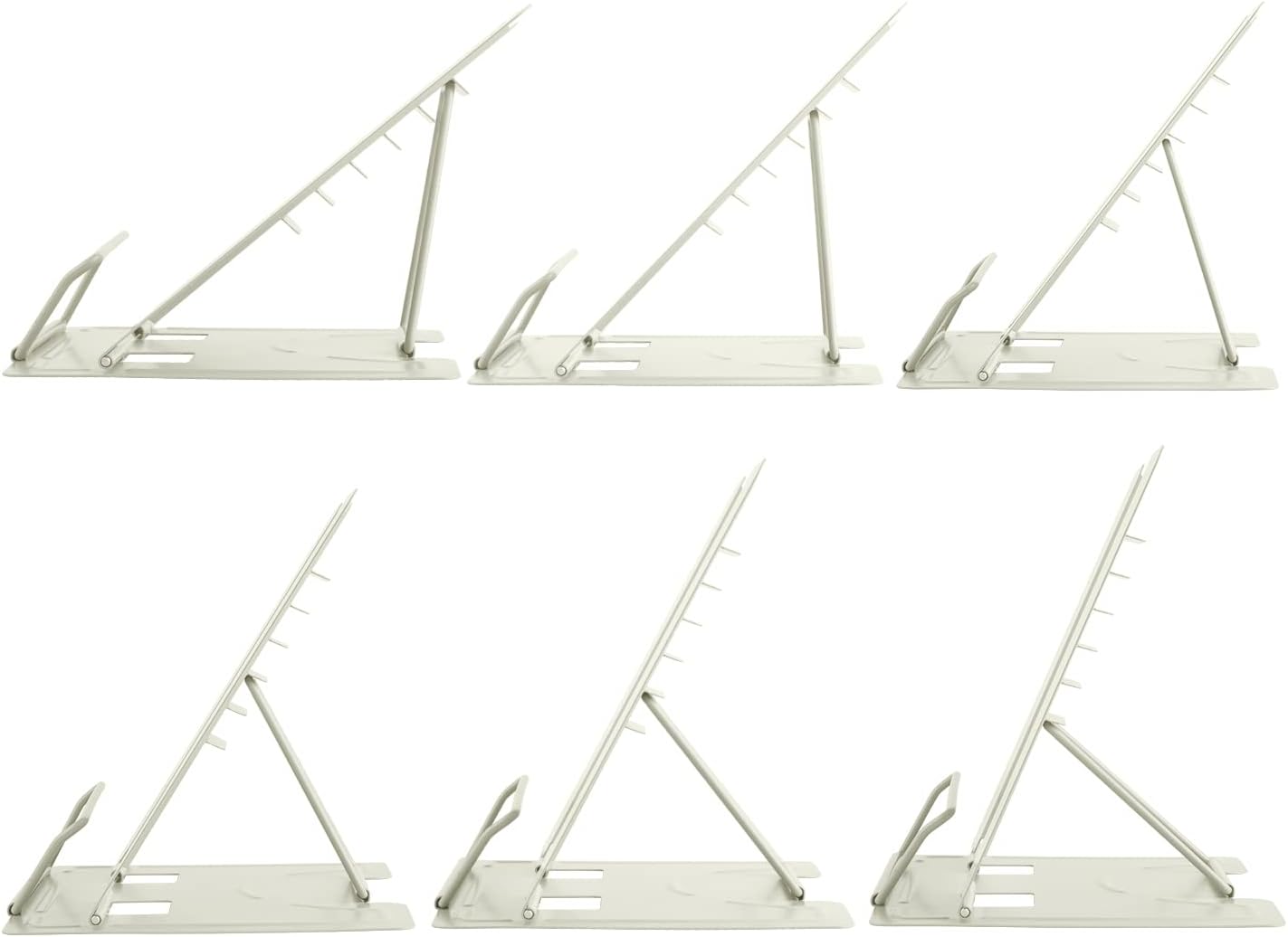Honagu Metal Desk Book Holder, Hands Free Adjustable Cookbook & Document Holder, Portable Bookstand for Music Books, Textbooks, Recipes, Tablets & iPads (Purple)
