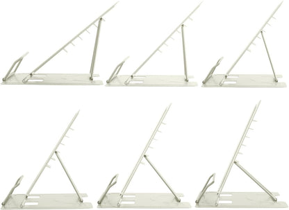 Honagu Metal Desk Book Holder, Hands Free Adjustable Cookbook & Document Holder, Portable Bookstand for Music Books, Textbooks, Recipes, Tablets & iPads (Purple)