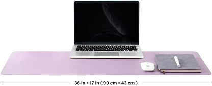 Cork Desk Mat - Dual-Sided Desk Pad for Office and Home - Desk Organization and Accessories - Ideal for Large Mouse Pad and Desk Mats on Top of Desks(Dark Green,90cmx 43cm)