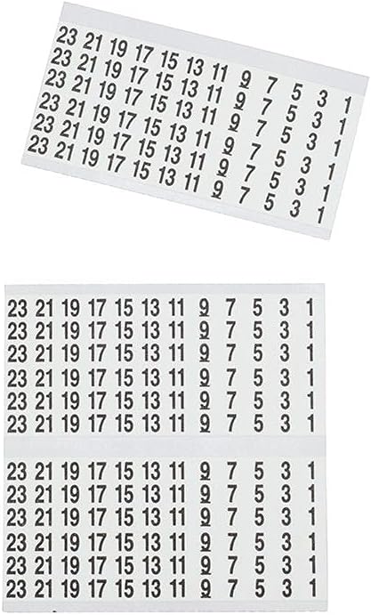 Klein Tools 56250 Wire Marker Book for Cable Management, Electric Panel Organization Wire Label Stickers, Numbered 1-48