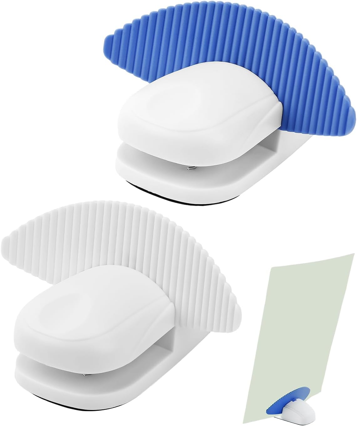 UCEC 3 Pack Paper Holder Stand for Typing – Portable Desktop Document Holder Clamp for A4 Papers and Copies, Non-Slip Typing Stand Copy Holders for Office, Home, Study, and Reading (White Blue Red)