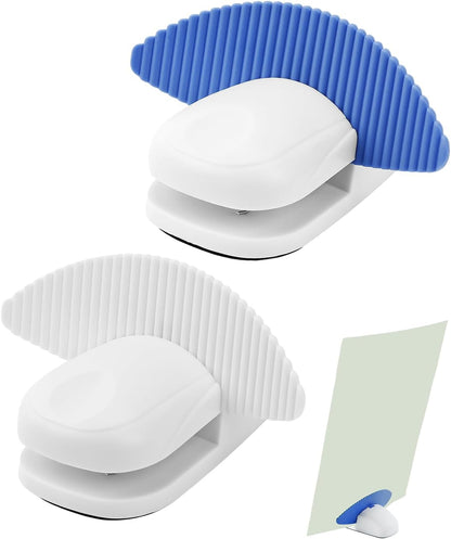 UCEC 3 Pack Paper Holder Stand for Typing – Portable Desktop Document Holder Clamp for A4 Papers and Copies, Non-Slip Typing Stand Copy Holders for Office, Home, Study, and Reading (White Blue Red)