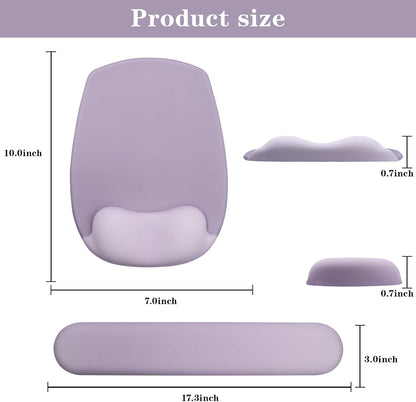 Wrist Rest for Keyboard and Mouse, Ergonomic Gel Computer Keyboard Wrist Rest with Memory Foam, Keyboard Wrist Support Pad for Long Hours of Work, Gaming, Studying-Relieve Wrist Pain