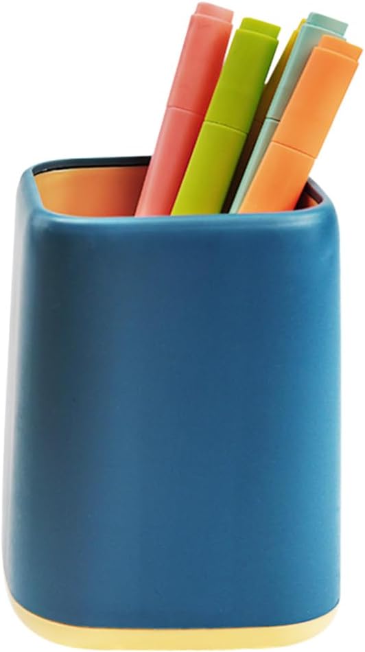 ZUFECY Pencil Holder, Pen Cup Makeup Brush Holder, Desktop Organizer Storage Case Scandinavian Design Stationery for School Home Office Supplies (Green)