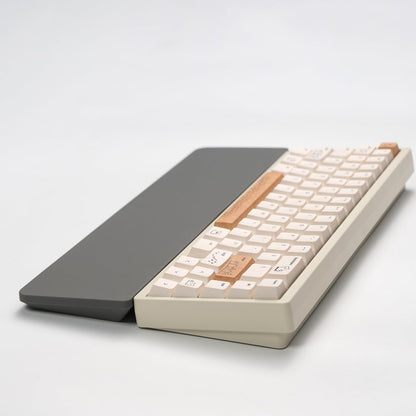 Ergonomic 75% Keyboard Wrist Rest-12.8" Silicone Non-Slip Keyboard Hand Rest, Relief of Hand Pain(White)