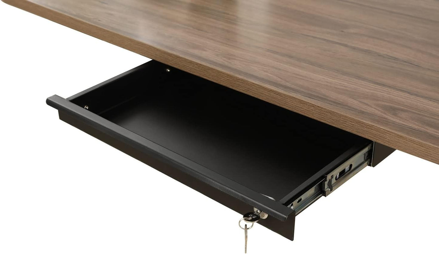 Pull-Out Desk Drawer - Office Storage Organizer Mounts Easily, Space-Saving Slide-Out Drawer for Under Desk (23.22 in Internal Width)