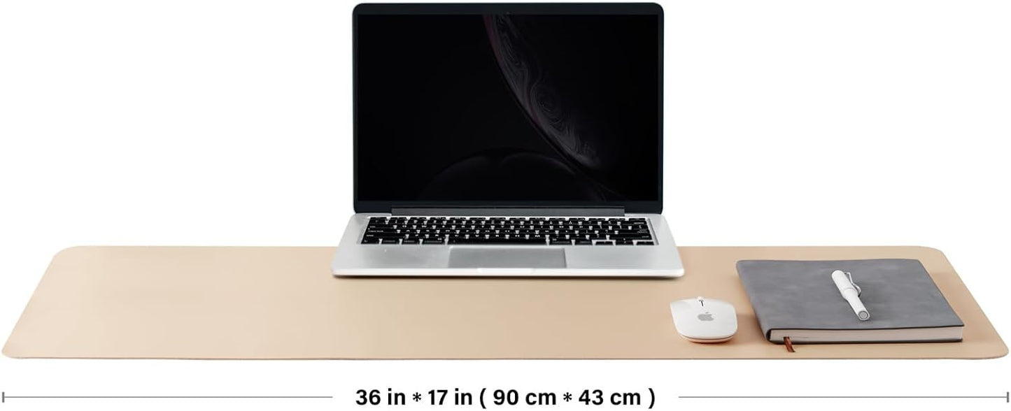 Cork Desk Mat - Dual-Sided Desk Pad for Office and Home - Desk Organization and Accessories - Ideal for Large Mouse Pad and Desk Mats on Top of Desks(Dark Green,90cmx 43cm)