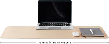 Cork Desk Mat - Dual-Sided Desk Pad for Office and Home - Desk Organization and Accessories - Ideal for Large Mouse Pad and Desk Mats on Top of Desks(Dark Green,90cmx 43cm)