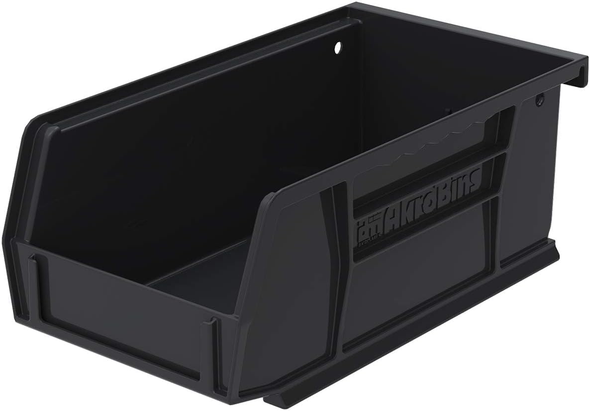Akro-Mils 30220 AkroBins Plastic Storage Bins, Space-Saving Stackable Bins for Garage, Pantry, Craft Organization, 7" x 4" x 3", Yellow, 24-Pack