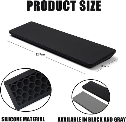Ergonomic 75% Keyboard Wrist Rest-12.8" Silicone Non-Slip Keyboard Hand Rest, Relief of Hand Pain(White)