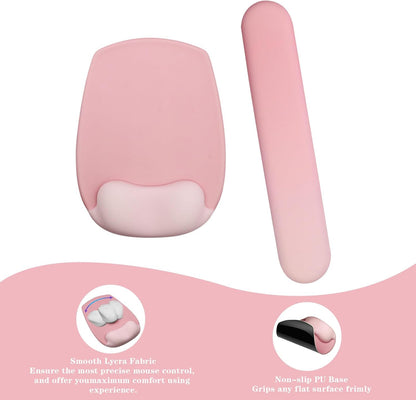 Wrist Rest for Keyboard and Mouse, Ergonomic Gel Computer Keyboard Wrist Rest with Memory Foam, Keyboard Wrist Support Pad for Long Hours of Work, Gaming, Studying-Relieve Wrist Pain