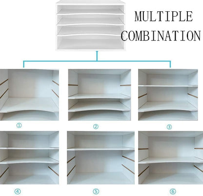 EMERIT Paper Organzier Wood Desktop Organizer Storage Letter Tray File Sorter with Adjustable Shelves for Home Office