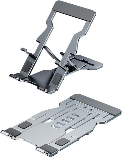Phone Stand for Desk, Adjustable Cell Phone Stands, Foldable Metal Phone Stands for All Smartphone