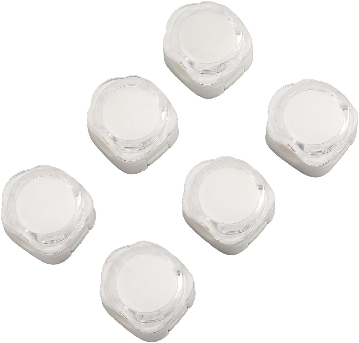 Zerodis 6 Pcs Magnetic Cable Organizer Desk Cable Keeper Wire Holder Cord with 7.5mm Slot Traceless Acrylic Adhesive Tape for Phone Charging USB Computer Power Cables (White)