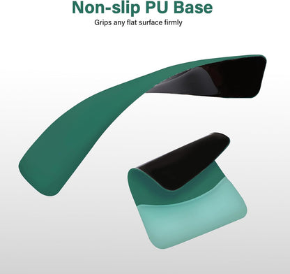 MOSISO Wrist Rest Support for Mouse Pad&Keyboard Set, Rectangular Ergonomic Mousepad Non-Slip Base Home/Office Pain Relief&Easy Typing Pad with Neoprene Cloth&Raised Silicone Lining, Green