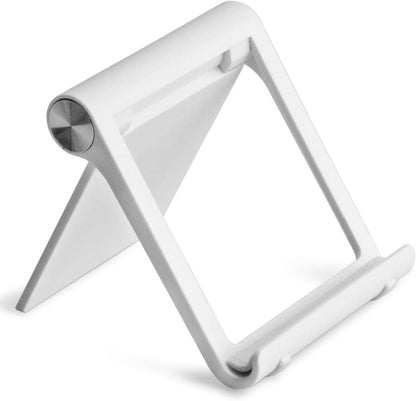 Mayten Foldable Desk Cell Phone Stand Adjustable iPhone iPad Holder Stand,Compatible for iPhone 14Pro 14Plus 13 12Pro Max 11 SE XS XR 8 7 6,Switch,iPad,Samsung,Kindle-White