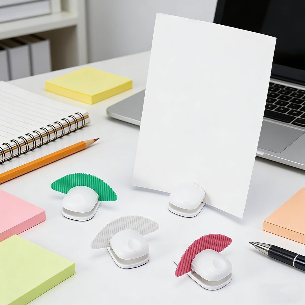 UNICRAFTALE 5Sets 4 Colors Paper Holder Stand Document Copy Folder Holder Stand Wedge for A4 Paper Office Reading Typing 3.86x4.65x2.28 Inch