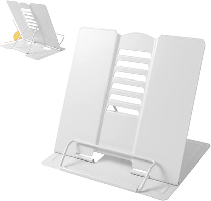 Camelmother Metal Book Holder Adjustable Book Stand for Reading