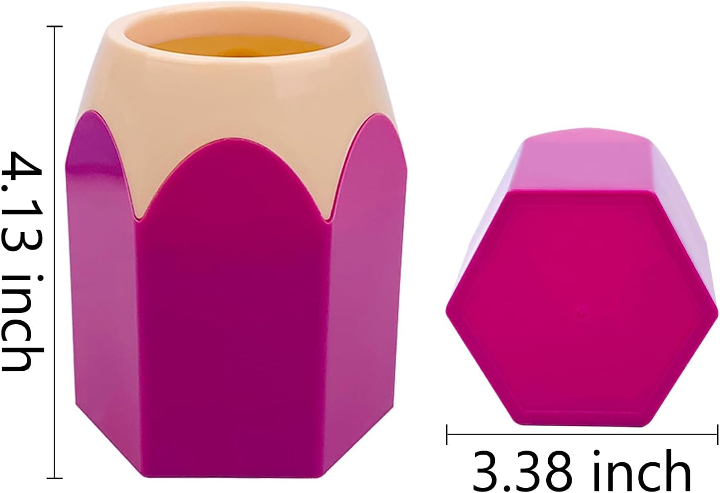 Newkita Pencil Shaped Desktop Pen Holder, Multifunctional Cute Storage Stationery Pen Stand, Aesthetic Desk Organizer for School (Purple)