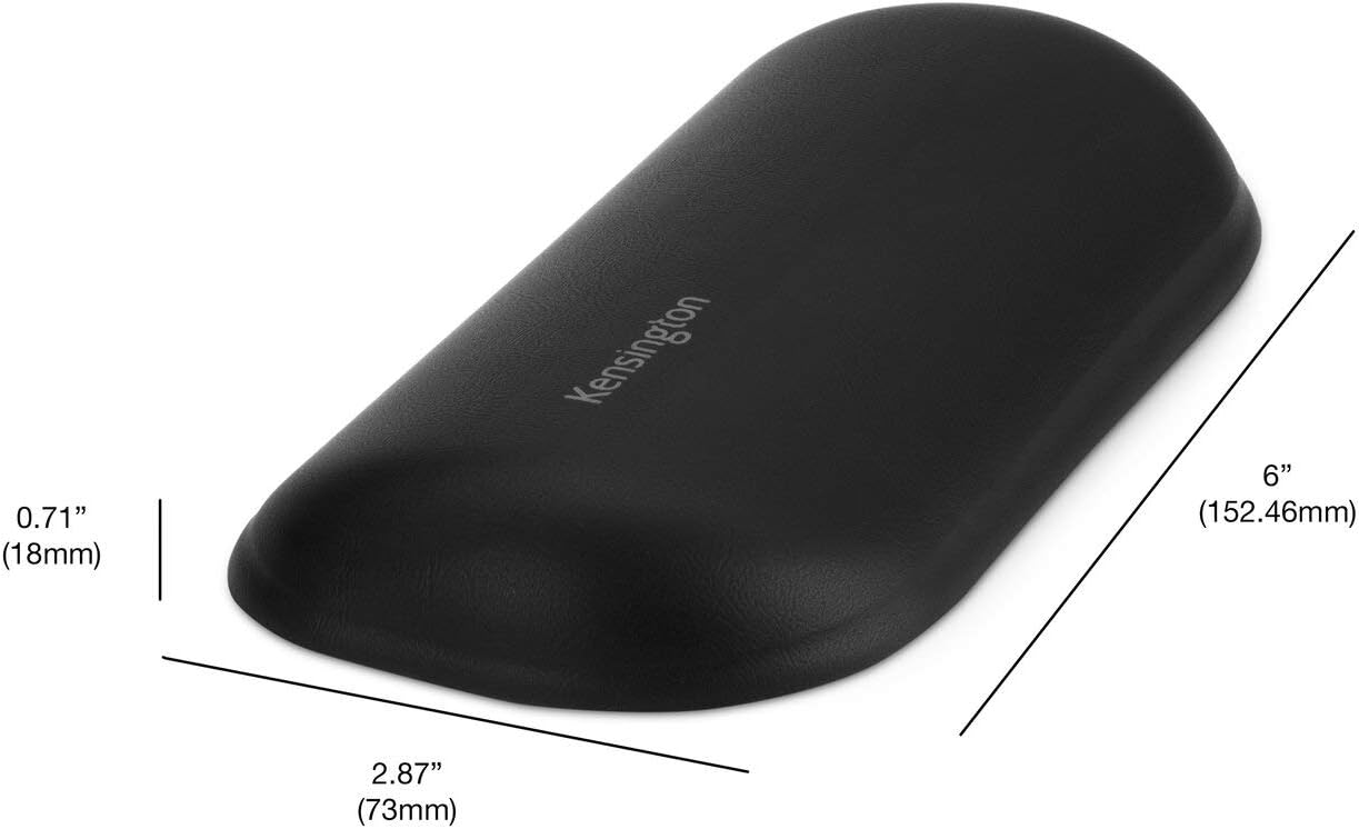 Kensington ErgoSoft Wrist Rest for Slim, Compact Keyboards, Black (K52801WW), 3.9 x 0.4 x 11.1 inches