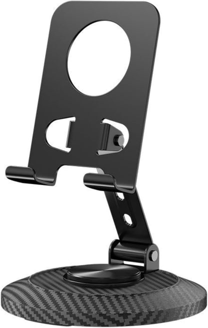 Adjustable Cell Phone Stand,360 Rotating Foldable Desktop Cellphone Stand with Anti-Slip Base Portable Phone Holder for iPhone 17 16 15 14 13 Pro Max, All Smart Phones, iPad