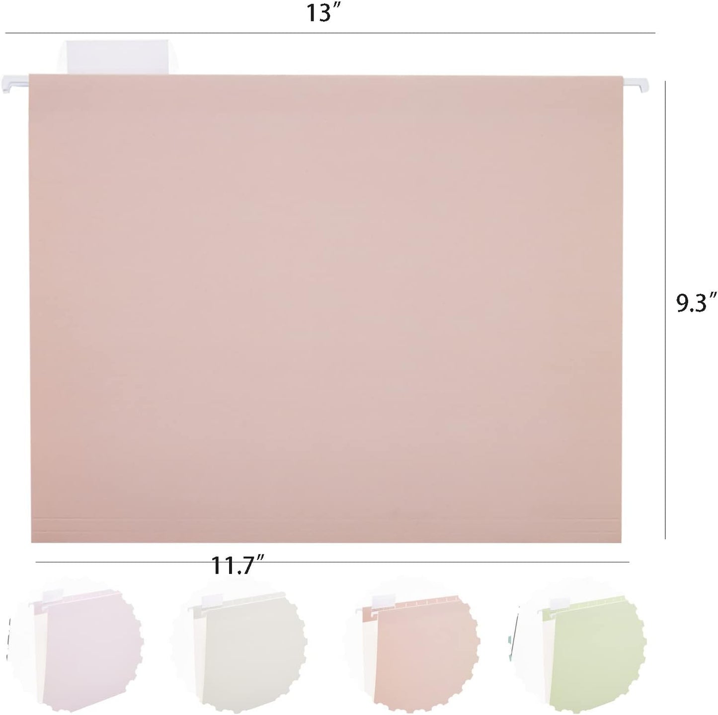 Hanging Rose Gold File Organizer, equipped with a 6-piece set of rose gold desktop accessories