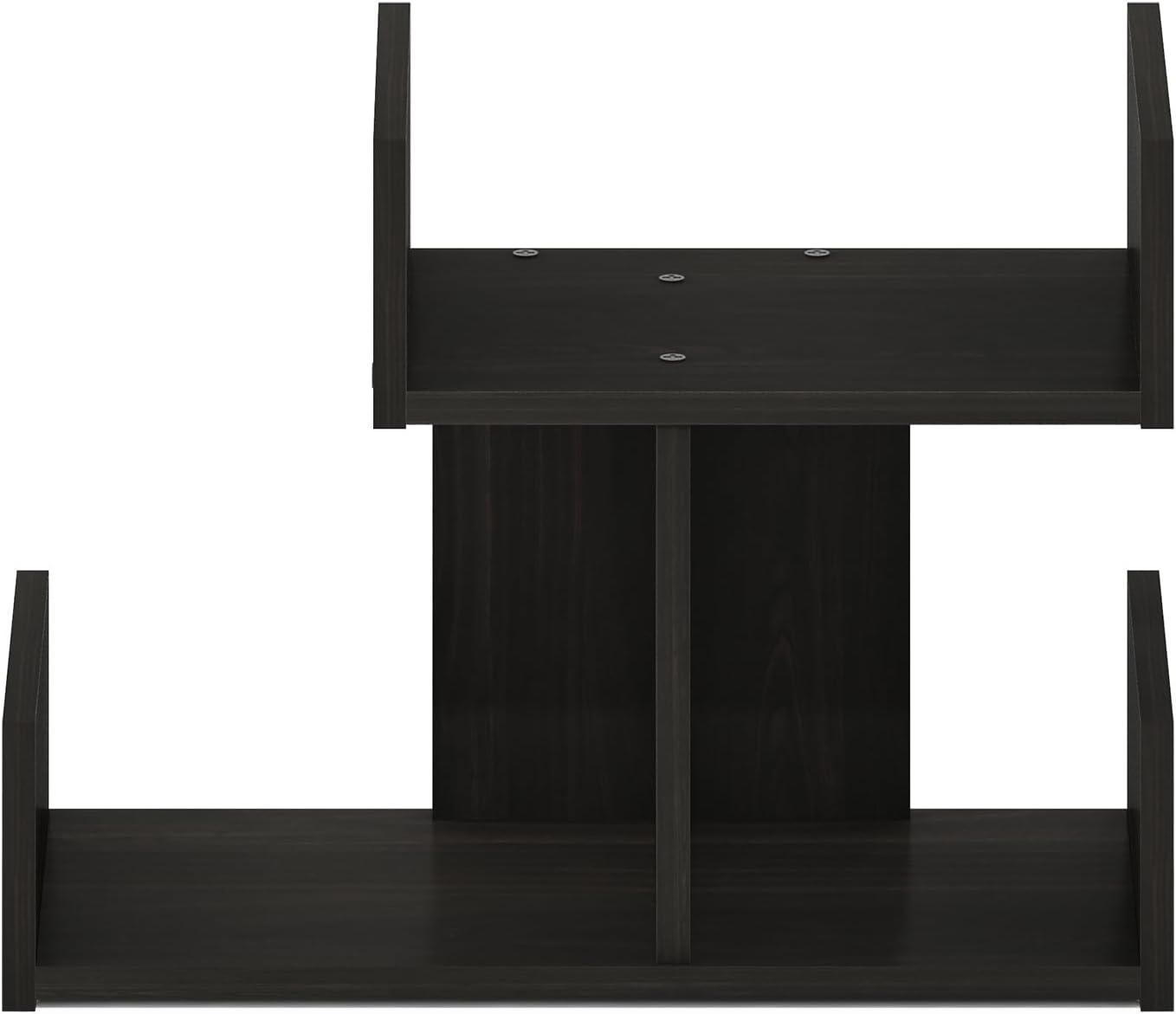 Furinno Classic Desk Organizers and Accessories, 2-Tier Monitor Riser, Office Organization, Desk Top Book Shelf, for Office Supplies, Office Desk Accessories, Dark Espresso