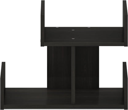 Furinno Classic Desk Organizers and Accessories, 2-Tier Monitor Riser, Office Organization, Desk Top Book Shelf, for Office Supplies, Office Desk Accessories, Dark Espresso