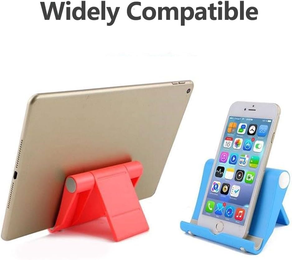 4Pcs Cell Phone Stand Holder for Desk Adjustable Compatible with iPhone 14 13 12 11 8 Pro Max SE XS XR Plus Samsung Galaxy Note20 S20 S10 S9 S8 Cell Phone Holder Foldable (4 Color)