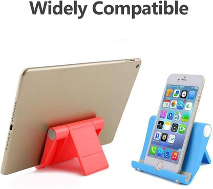 4Pcs Cell Phone Stand Holder for Desk Adjustable Compatible with iPhone 14 13 12 11 8 Pro Max SE XS XR Plus Samsung Galaxy Note20 S20 S10 S9 S8 Cell Phone Holder Foldable (4 Color)