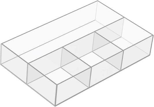 JessLab Acrylic Makeup Organizers, 2-Pack Bathroom Organizer for Drawer, Cosmetic Display Cases for Vanity, Countertop, Desk, Kitchen, and Cabinet Storage