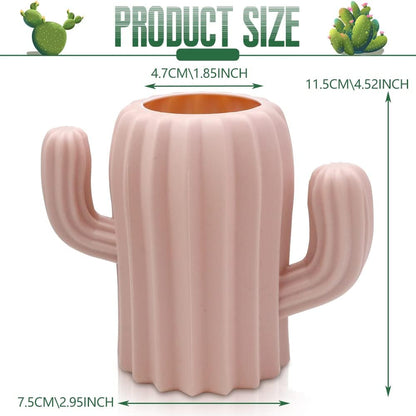 LeonBach 3 Pack Cactus Pen Holders for Desk,Cute Pencil Holders Succulent Pen Cups Cactus Office Classroom Decor Boho Desk Accessories Makeup Brush Holder Toothbrush Holder for Home School Office