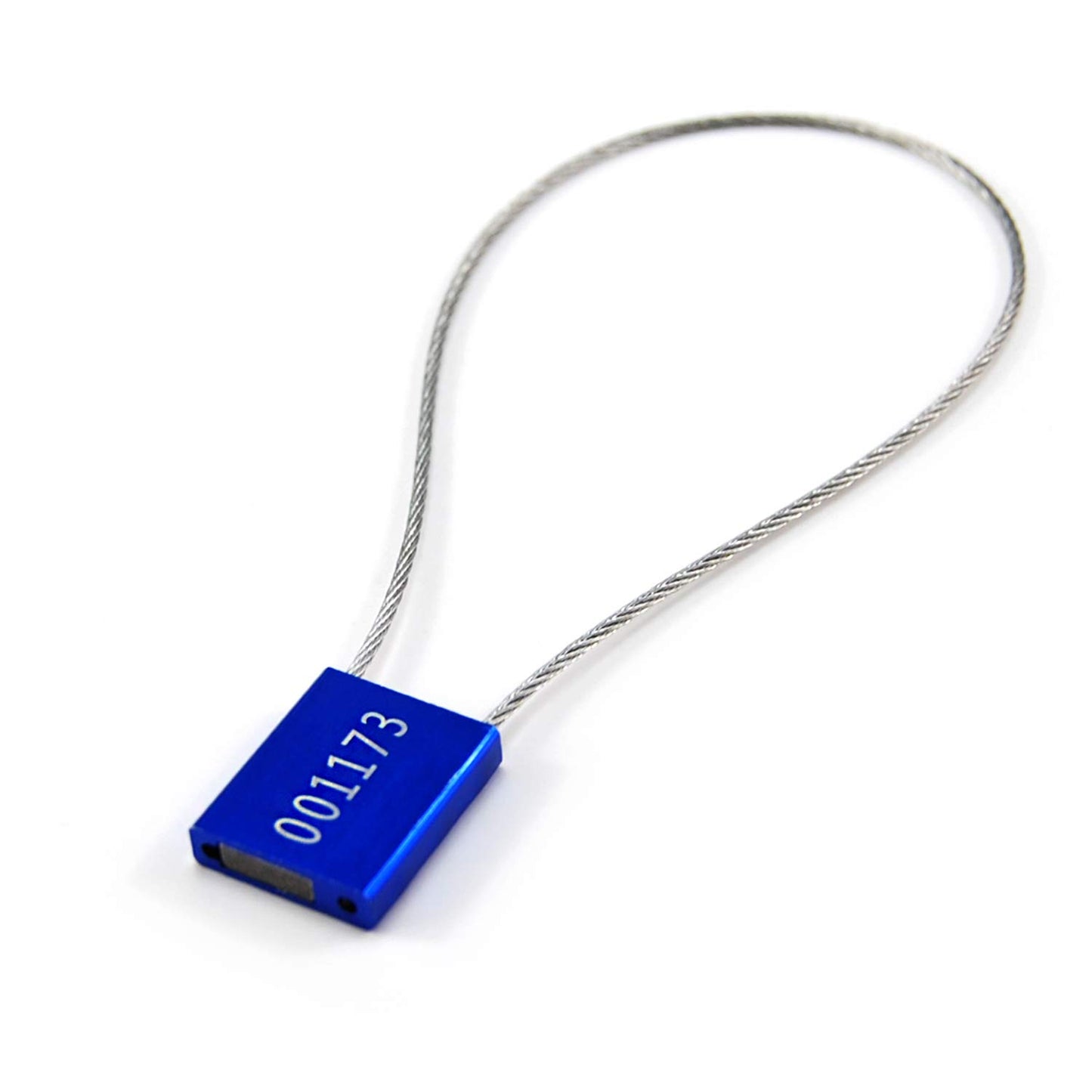 50 Blue Steel Cable Seals Metal High Security Tag Numbered Truck Trailer Seal Anti-Tamper Pull-Tite Security Seal Aluminum Transport Shipping Seal Self-Locking Safety Ties ISO 17712