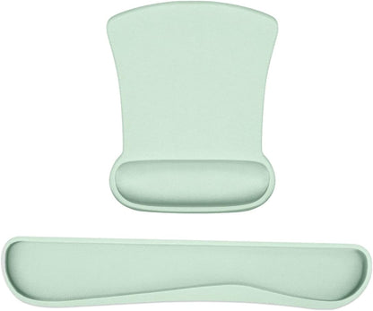 Ergonomic Wrist Rest Support for Mouse Pad and Keyboard Set, Comfortable Memory Foam Keyboard Pad and Soft Gel Mouse Pad, Easy Typing and Pain Relief for Gaming, Office, Laptop, Apricot