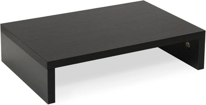 TEAMIX 14.2 inch Monitor Stand Riser, Rustic Brown Wood Monitor Riser with Storage for Desk Small Monitor Stand TV/Screen/PC/Laptop Riser Computer Stand Desktop Shelf (Brown-14.2 inch)