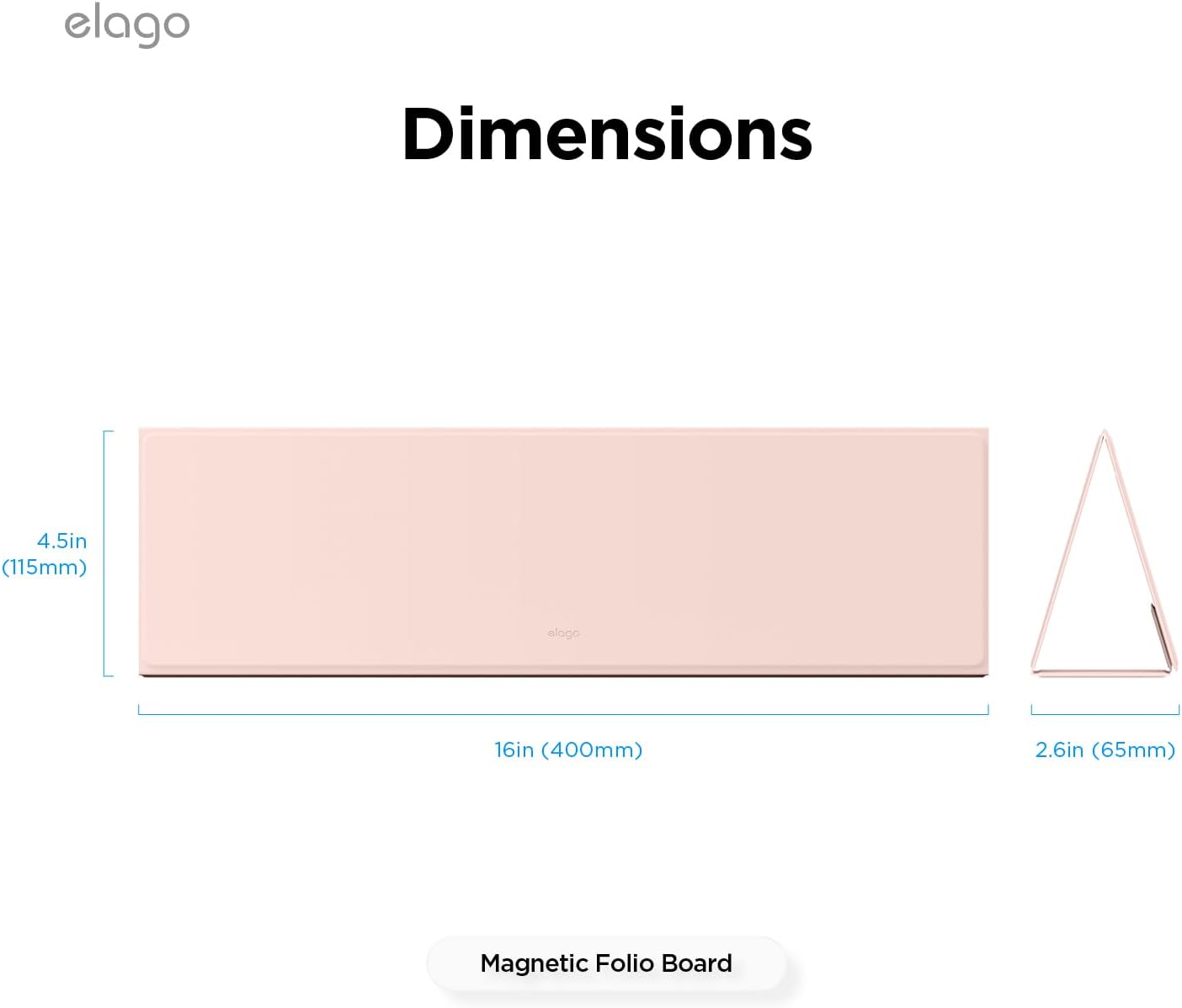 elago Smart Magnetic Desk Mat Folio Board Compatible with All Magnetic Products Clean Organized Desk for Office and Home (Microfiber Leather-Stone)