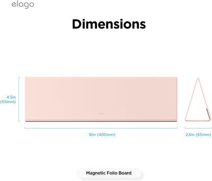 elago Smart Magnetic Desk Mat Folio Board Compatible with All Magnetic Products Clean Organized Desk for Office and Home (Microfiber Leather-Stone)
