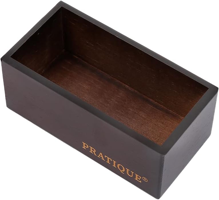PRATIQUE Bamboo Drawer Organizer - Kitchen Utensil Organizer Silverware Tray Cutlery Holder，Office Desk Supplies and Accessories (8.9x5.9x2.6 inch)