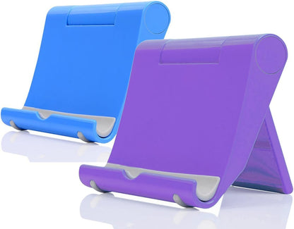 Adjustable Foldable Cell Phone Stand for Desk, Compatible with Most Smartphones and Tablets, Fits Devices up to 10 Pounds
