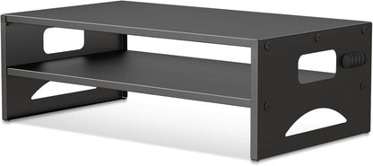 Pholiten Monitor Stand Riser, Desktop Stand, Computer Stand, Ergonomic Design, Two-Level Design, Desktop Organization, Keyboard Smartphone Storage, Printer Stand, Display Stand, 16.5 x 9.3 x 5.6