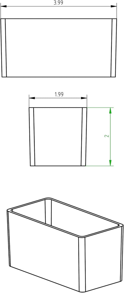 72 Pack-2x4x2 Inch Drawer Organizer Set