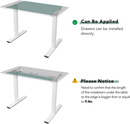 Pull-Out Desk Drawer - Office Storage Organizer Mounts Easily, Space-Saving Slide-Out Drawer for Under Desk (23.22 in Internal Width)