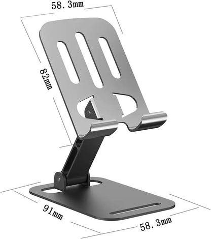 Cell Phone Stand for Desk - [360° Rotation] Sturdy Adjustable Desktop Phone Holder, Foldable Mobile Stand, Office Desk Accessories Gifts for All Phone Stands
