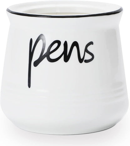 ONTUBE Porcelain Pens Holder Stand,Ceramic Pencils Holder (Turquoise)
